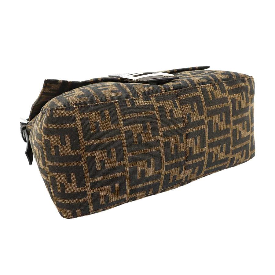 新品同様 フェンディ FENDI ズッカ マンマバゲット ショルダー バッグ キャンバス レザー ブラウン 26325 Mamma Baguette 90322248_4