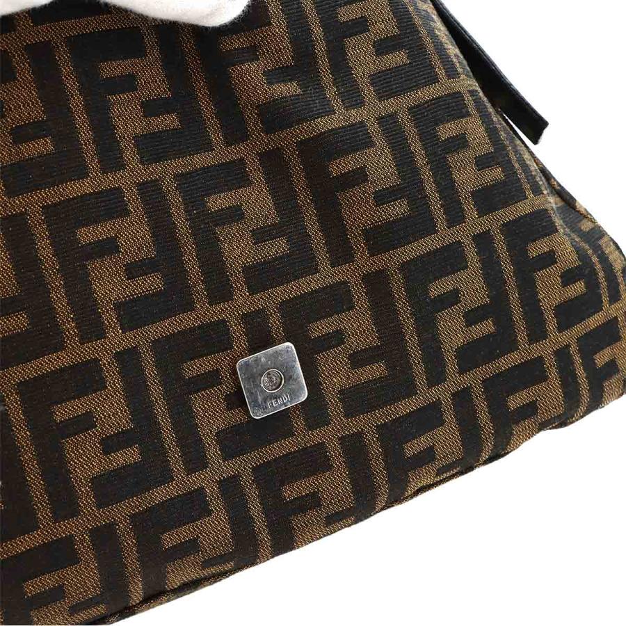 新品同様 フェンディ FENDI ズッカ マンマバゲット ショルダー バッグ キャンバス レザー ブラウン 26325 Mamma Baguette 90322248_8