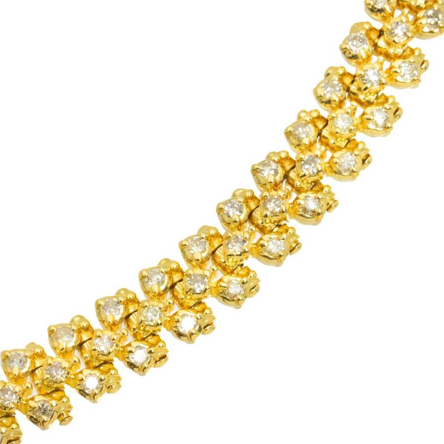 ダイヤ 1.00ct ブレスレット 18cm K18 YG イエローゴールド 750
