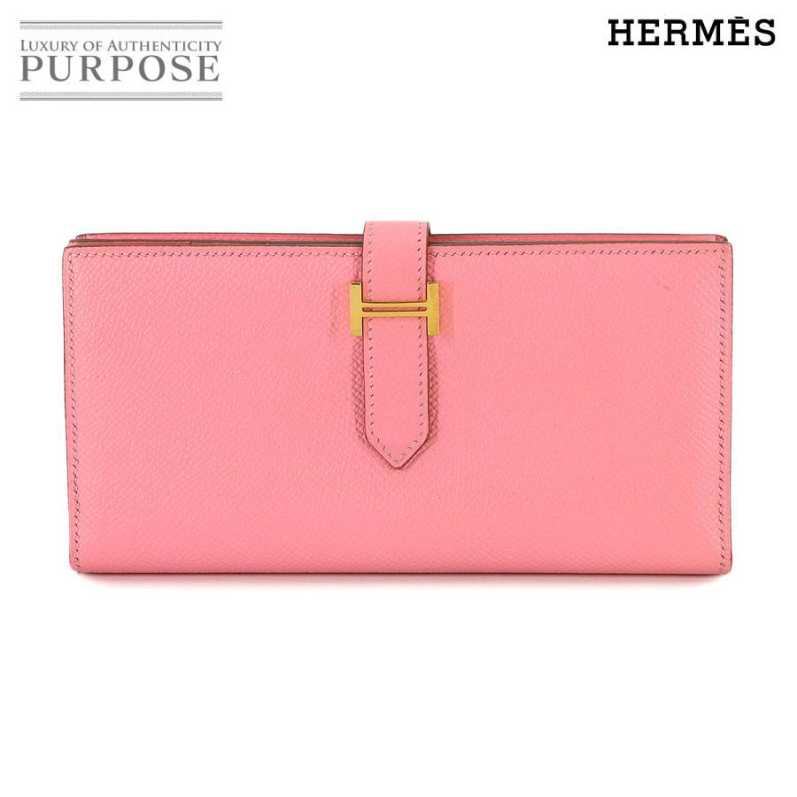 HERMES（エルメス） ベアンスフレ 二つ折り 長財布 エプソン ローズ 