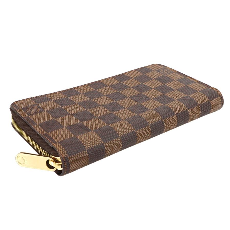 【美品】ルイヴィトン　ジッピーウォレット　長財布　ダミエ　エべヌ　ブラウン LOUIS VUITTON（ルイ・ヴィトン） 新品同様 ルイ ヴィトン ダミエ