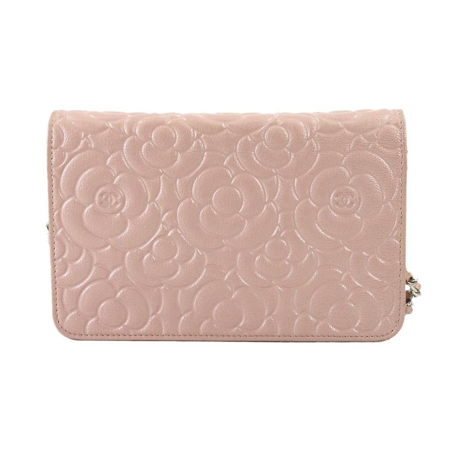 CHANEL（シャネル） 新品同様 カメリア チェーン ウォレット 二つ折り