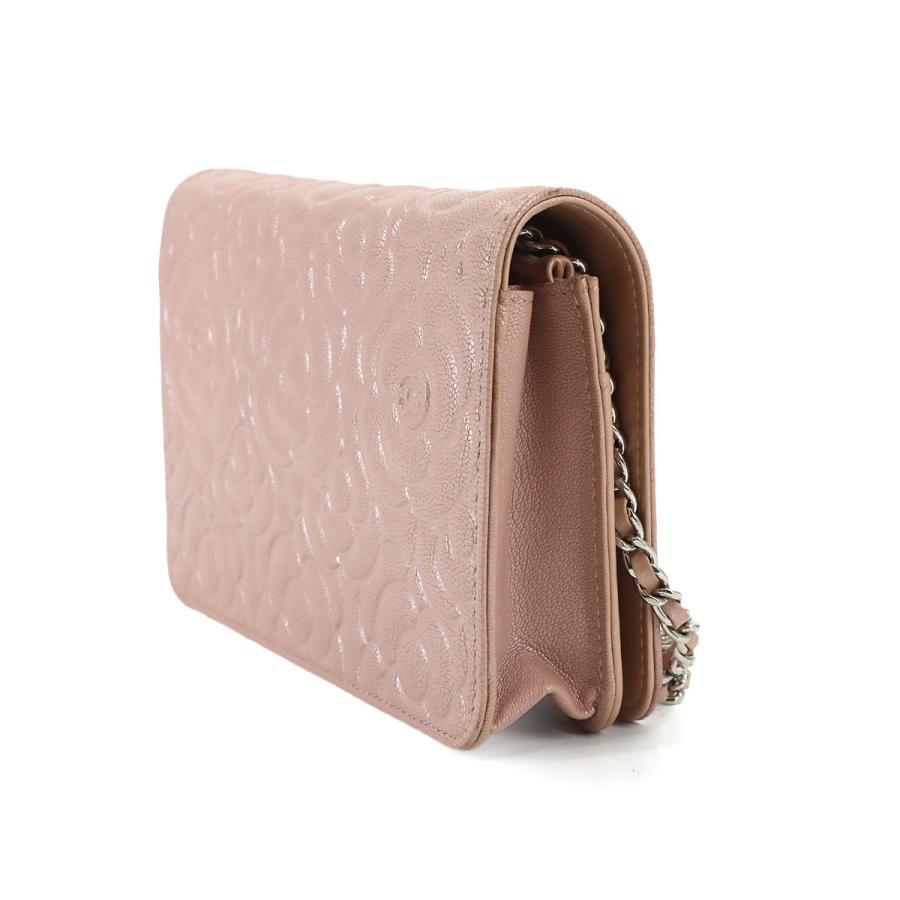 CHANEL（シャネル） 新品同様 カメリア チェーン ウォレット 二つ折り