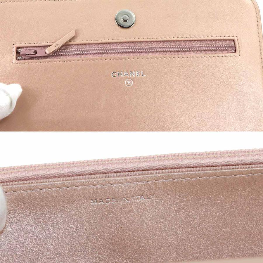 CHANEL（シャネル） 新品同様 カメリア チェーン ウォレット 二つ折り