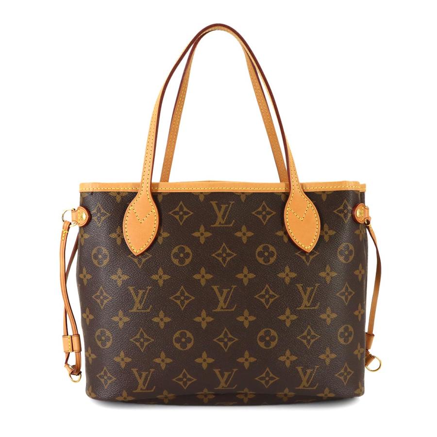 新品同様 ルイ ヴィトン LOUIS VUITTON モノグラム ネヴァーフル PM トート バッグ ブラウン フューシャ M41001 Neverfull PM 90322593