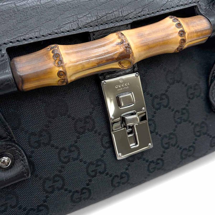 GUCCI（グッチ） 新品同様 バンブー ハンド バッグ GGキャンバス