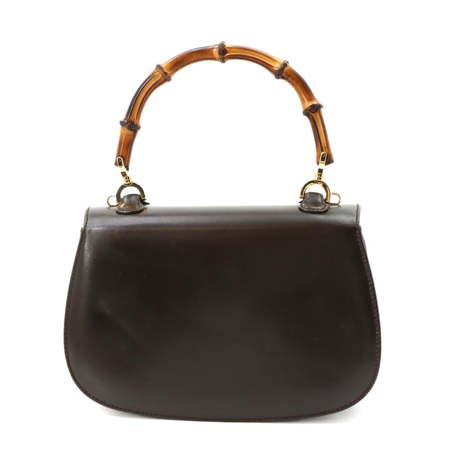GUCCI（グッチ） 美品 バンブー 2way ハンド ショルダー バッグ レザー
