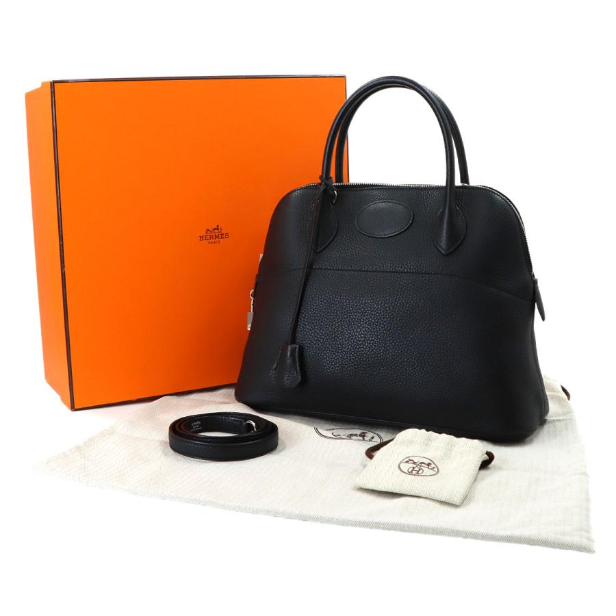エルメス HERMES ボリード 31 2way ハンド ショルダー バッグ トリヨンクレマンス ブラック X刻印 シルバー 金具 Bolide 31 90322921の画像