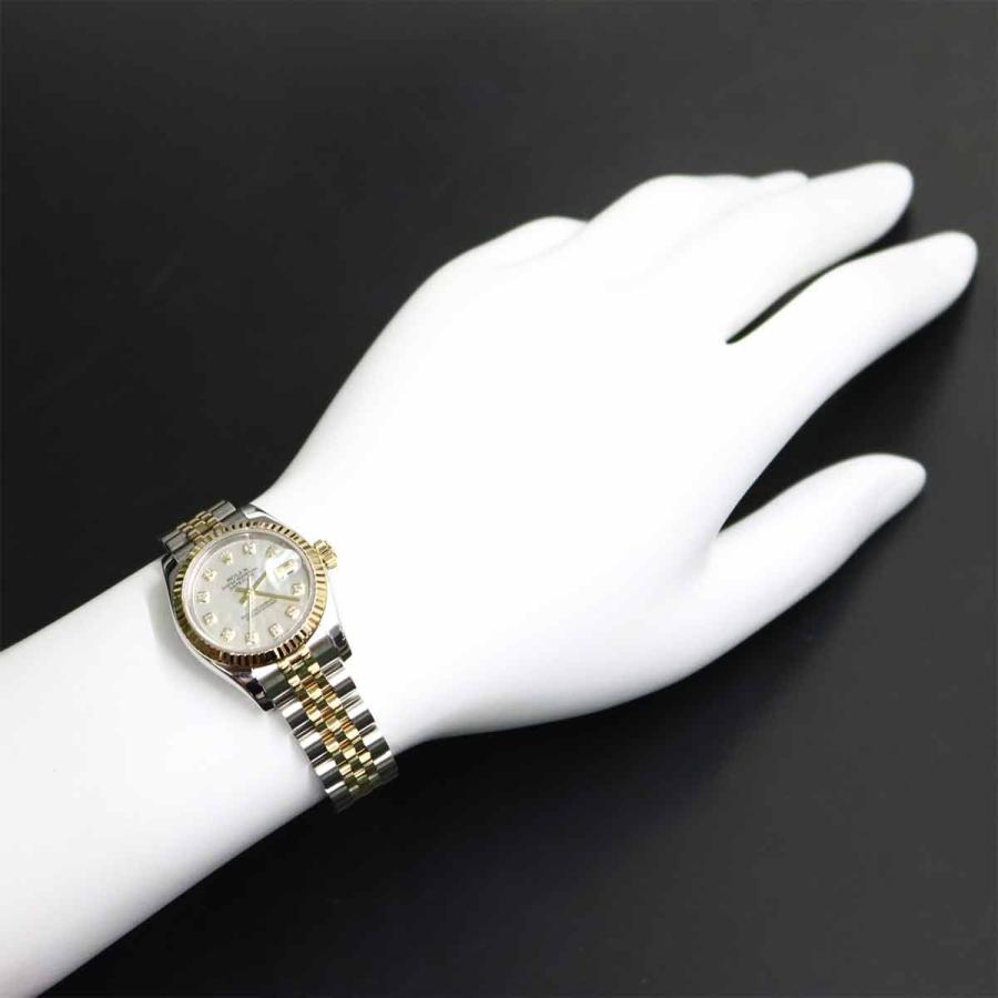 ロレックス レディース デイトジャストコンビ正規品3コマ ROLEX（ロレックス） デイトジャスト コンビ 179173NG D番 レディース