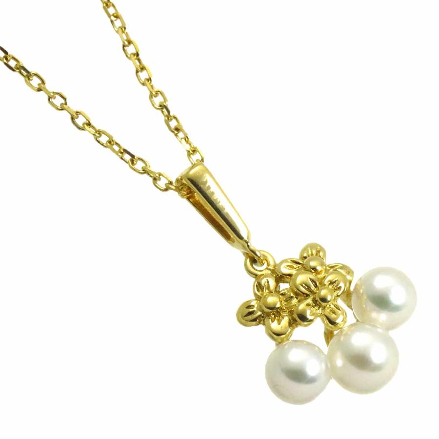 MIKIMOTO（ミキモト） アコヤ真珠 4.3-4.8mm ネックレス 39.5cm K18 YG 