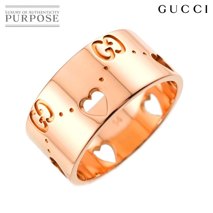 GUCCI（グッチ） アイコン アモール ハート ワイド #14 リング K18 PG