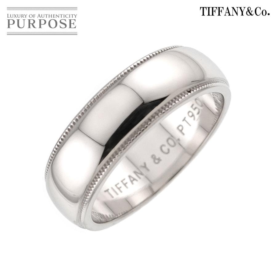 TIFFANY&Co.（ティファニー） ミルグレイン 14号 リング 幅6mm Pt 