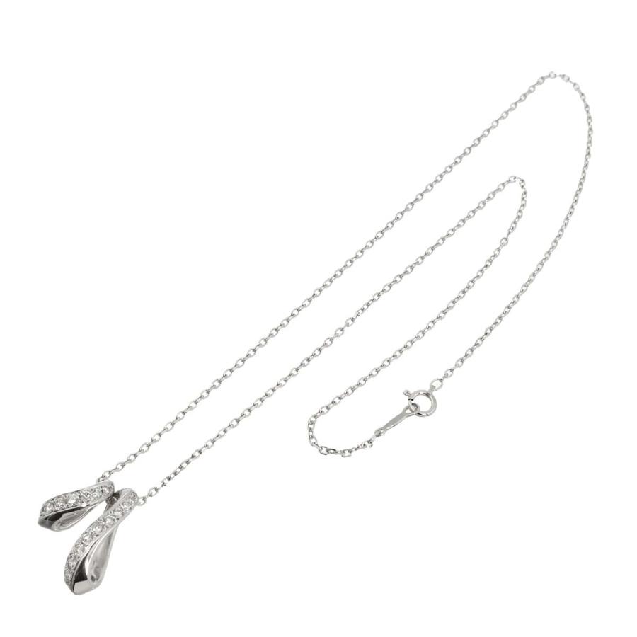 Mikimoto ダイヤモンド ペンダントネックレス MIKIMOTO（ミキモト） ダイヤ 0.19ct/0.14ct ネックレス 40cm K18 WG