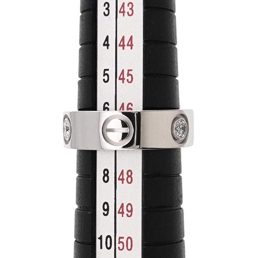 Cartier（カルティエ） ラブ #47 リング ハーフ ダイヤ 3P K18 WG