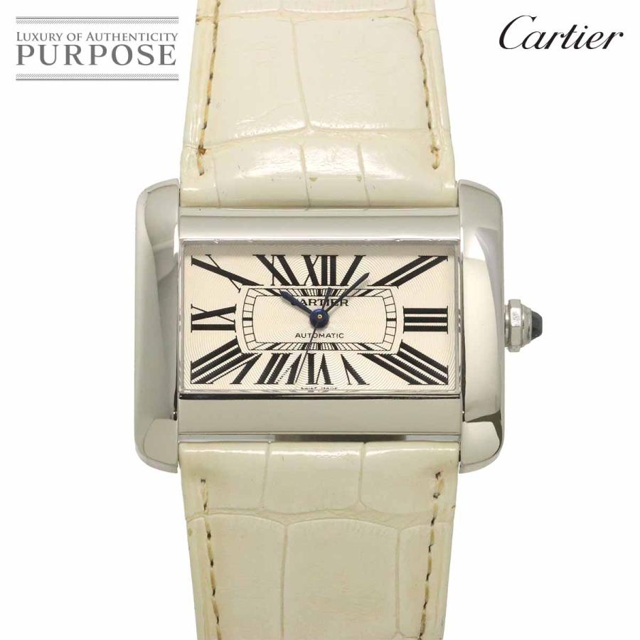カルティエ Cartier タンクディバン LM W6300755 メンズ 腕時計 自動巻き オートマ シルバー ウォッチ Tank Divan 90323589 Cartier（カルティエ） タンクディバン LM W6300755 メンズ 腕時計