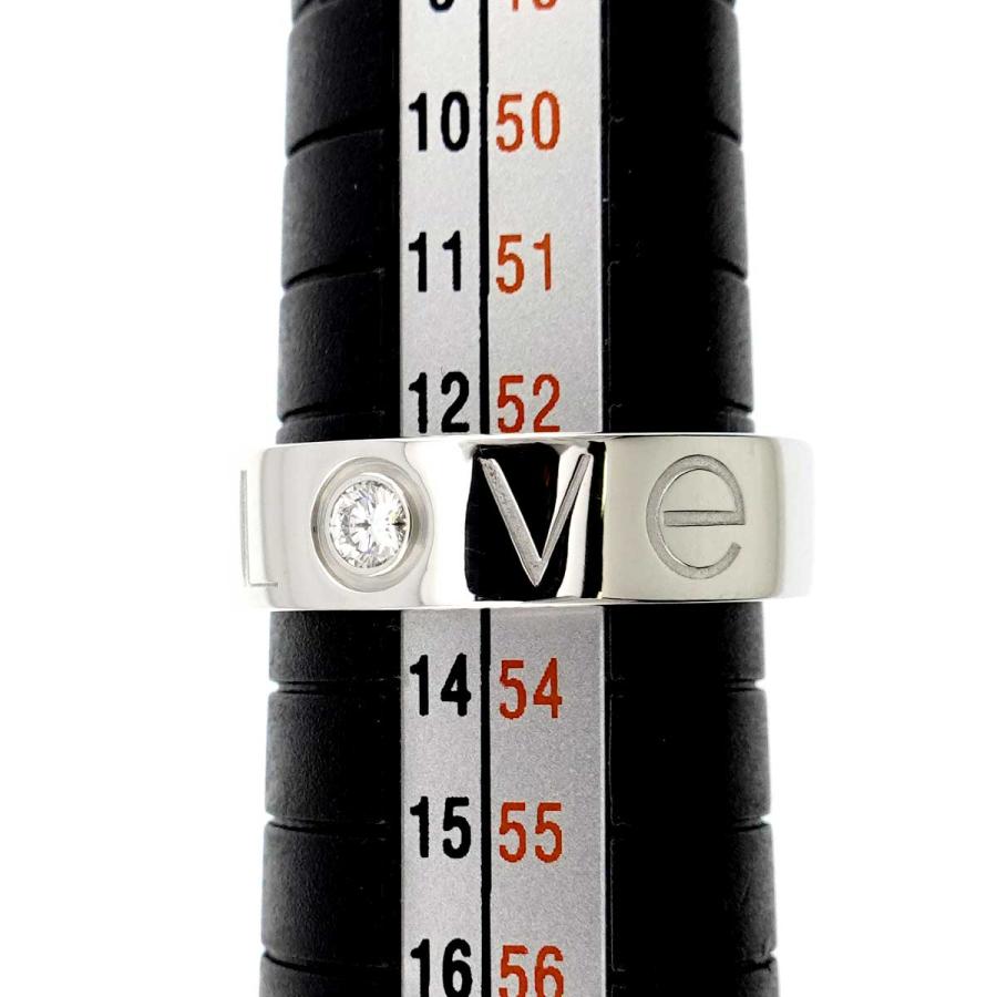 カルティエ LOVEリング ダイヤ 1P K18 750 約2.2g チャーム Cartier（カルティエ） ラブ #53 リング ダイヤ 1P K18 WG 750 2006年