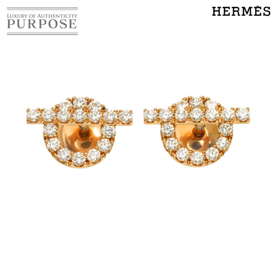 HERMES（エルメス） フィネス ダイヤ 0.92/0.92ct ピアス K18 PG