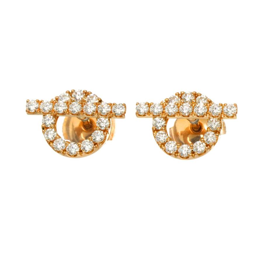 HERMES（エルメス） フィネス ダイヤ 0.92/0.92ct ピアス K18 PG