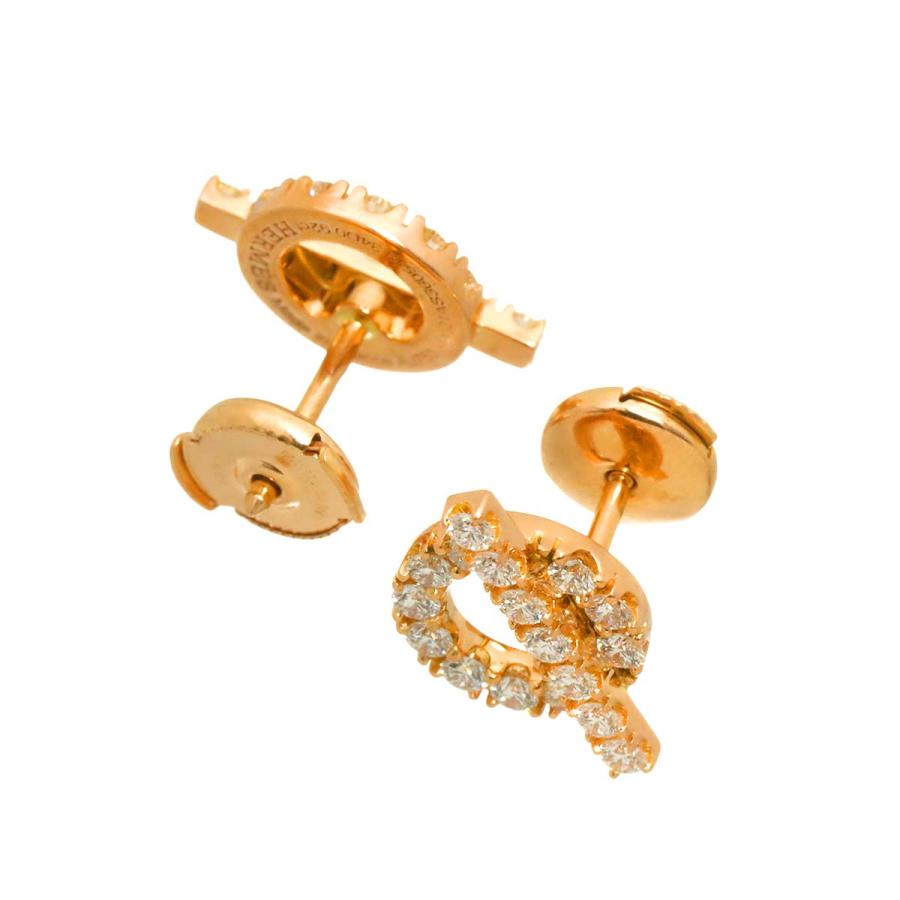 HERMES フィネス ピアス ダイヤモンド HERMES（エルメス） フィネス ダイヤ 0.92/0.92ct ピアス K18 PG