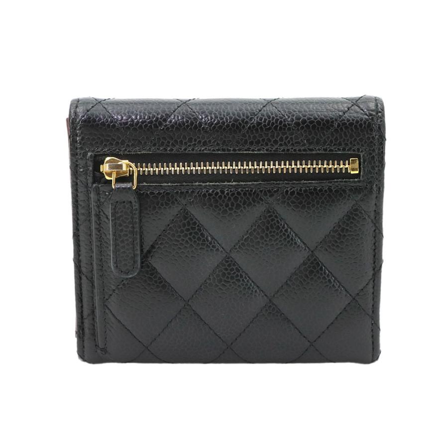CHANEL（シャネル） 新品同様 マトラッセ 三つ折り 財布 キャビア