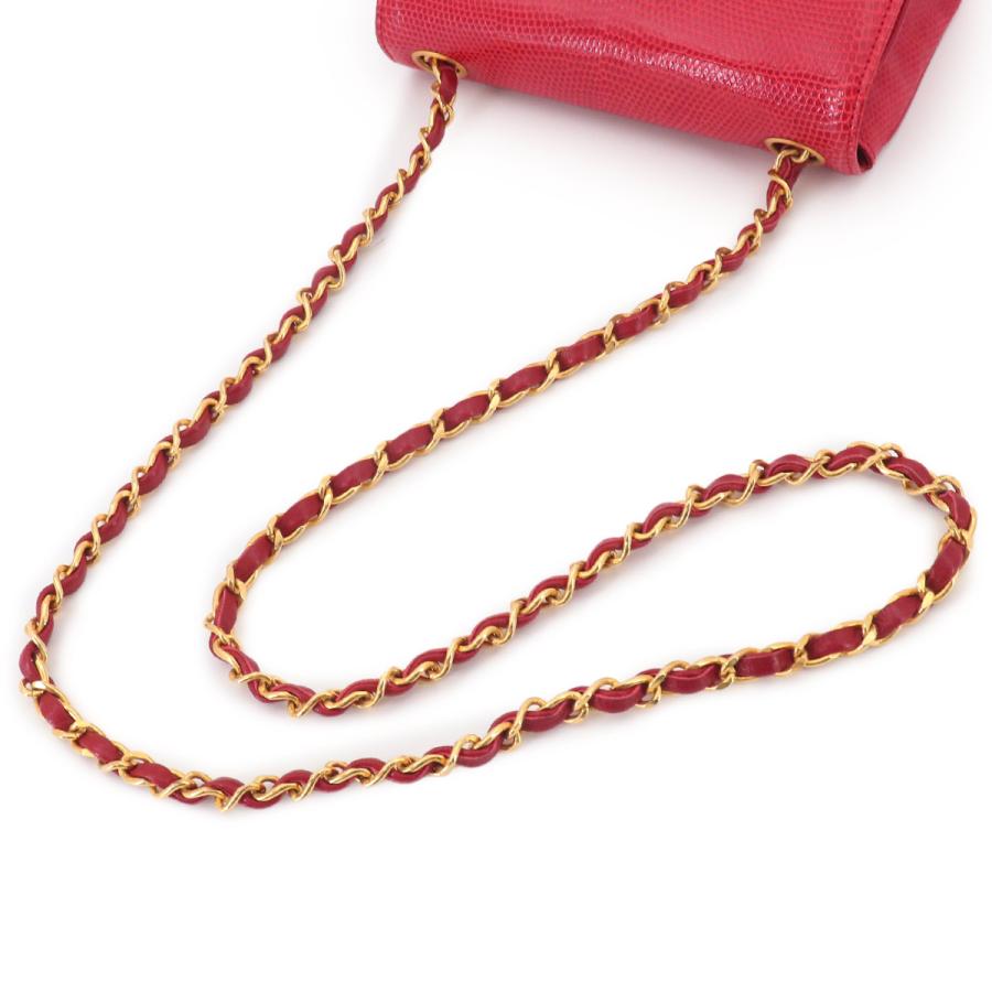 CHANEL（シャネル） 新品同様 リザード チェーン ショルダー バッグ