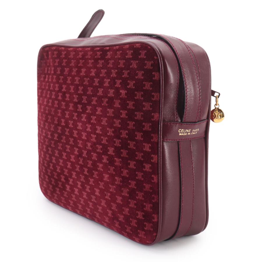 CELINE（セリーヌ） 新品同様 マカダム ショルダー バッグ スエード 