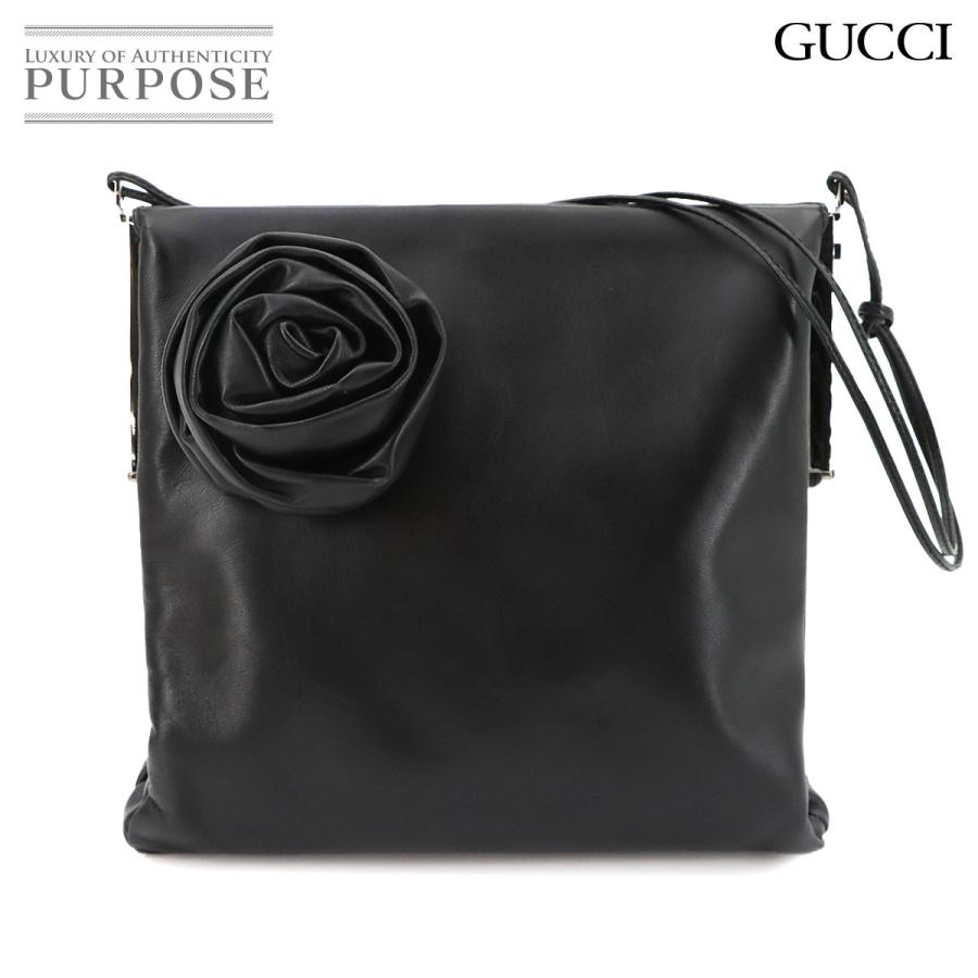 GUCCI（グッチ） 美品 ワンショルダー バッグ レザー ブラック 005 