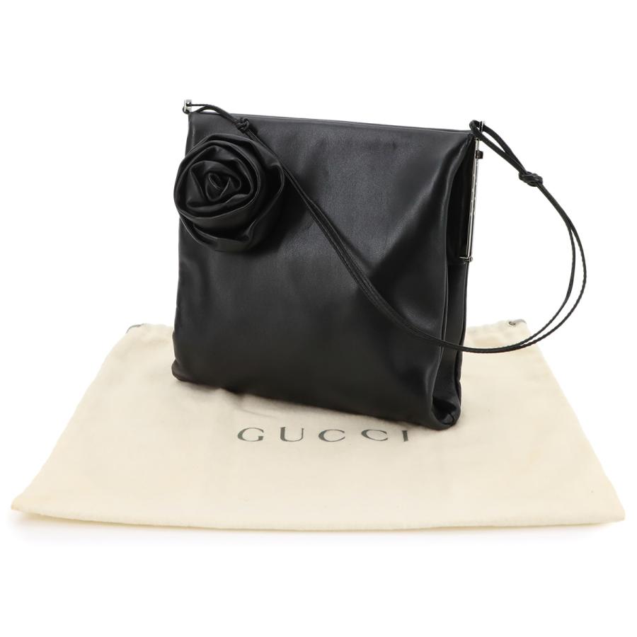 GUCCI（グッチ） 美品 ワンショルダー バッグ レザー ブラック 005 