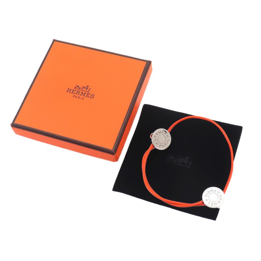 HERMES（エルメス） セリエ コード ブレスレット オレンジ シルバー