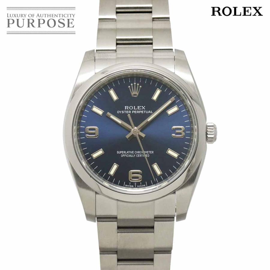 ロレックス ROLEX エアキング 114200 ランダム番 ルーレット メンズ 腕時計 ブルー オートマ 自動巻き ウォッチ Air King 90324086 ROLEX（ロレックス） エアキング 114200 ランダム番 ルーレット メンズ