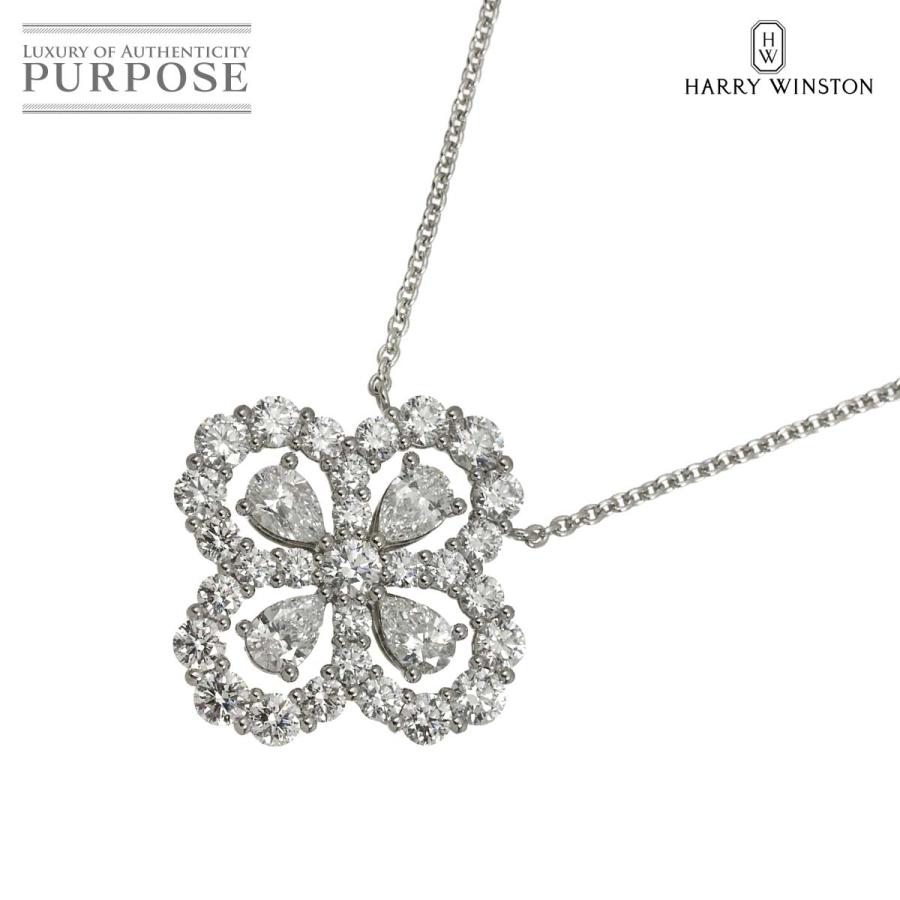 美品 HW ハリー・ウィンストン ループ フルダイヤ ネックレス ハリー・ウィンストン（HARRY WINSTON） ループ フルモチーフ ダイヤ