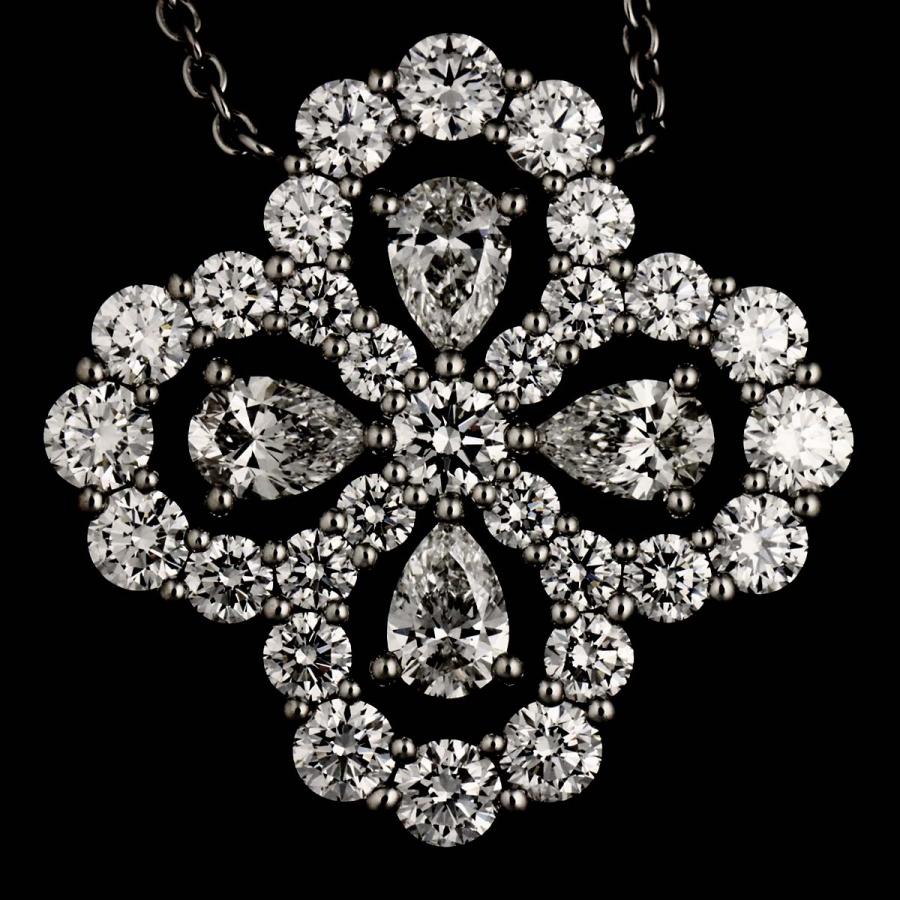 美品 HW ハリー・ウィンストン ループ フルダイヤ ネックレス ハリー・ウィンストン（HARRY WINSTON） ループ フルモチーフ ダイヤ