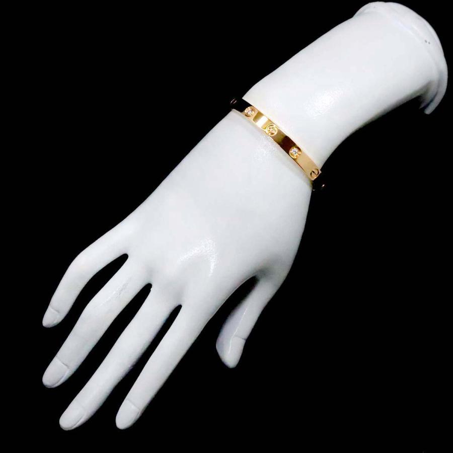 Cartier（カルティエ） ラブ ブレス ハーフ ダイヤ 4P #16 K18 YG 750 