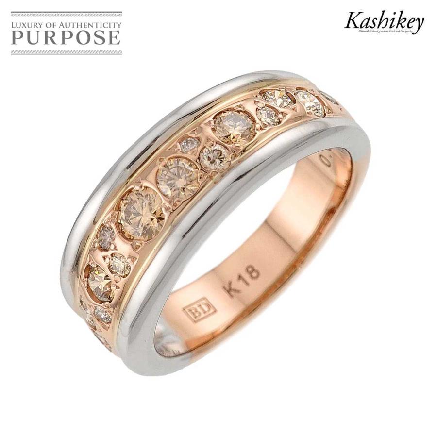 カシケイ KASHIKEY メランジェ 9号 リング ブラウン ダイヤ 0.50ct K18 