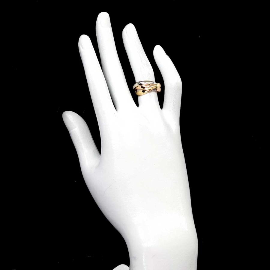 超美品 カルティエ トリニティリング 750 K18 #53 8.5g ケース付 