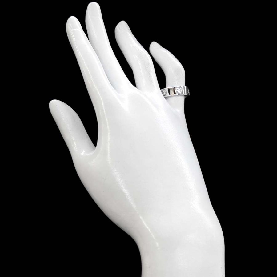Cartier（カルティエ） ラブ #48 リング ハーフ ダイヤ 3P K18 WG 