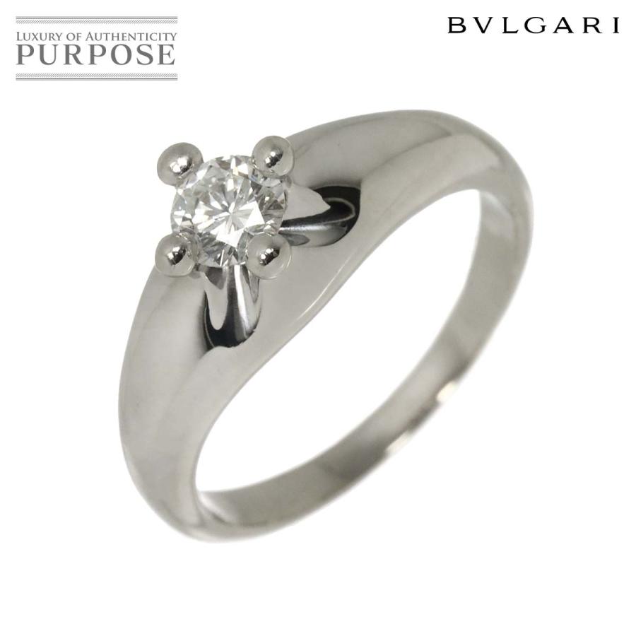 ブルガリ　ダイヤモンド リング 1粒石 プラチナ　コロナ BVLGARI（ブルガリ） コロナ ダイヤ 0.31ct F/VVS1 10号 リング Pt