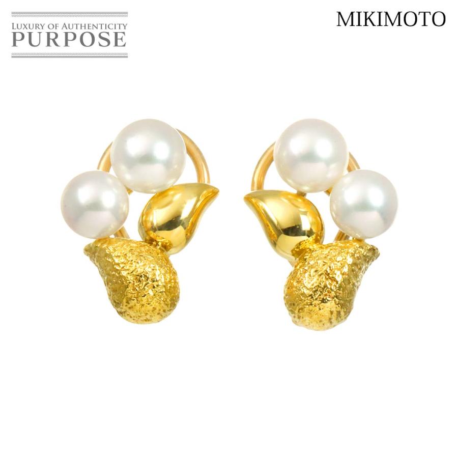 MIKIMOTO（ミキモト） アコヤ真珠 5.8-6.2mm イヤリング K18 YG 