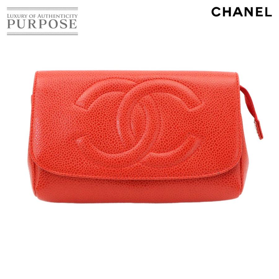 CHANEL（シャネル） 新品同様 ココマーク ポーチ キャビアスキン