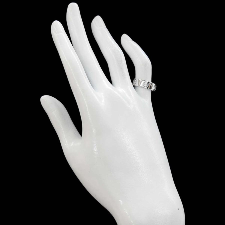 Cartier カルティエ　ミニラブリング　WG 49 Cartier（カルティエ） ラブ クラシック #49 リング ハーフ ダイヤ 3P