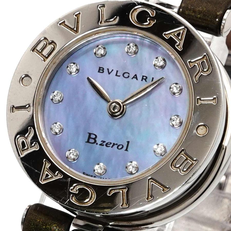 ブルガリ　腕時計　ビーゼロワン　ブルーシェル　ダイヤ12P BZ22S 付属品 BVLGARI（ブルガリ） ビーゼロワン BZ22S レディース 腕時計 12P