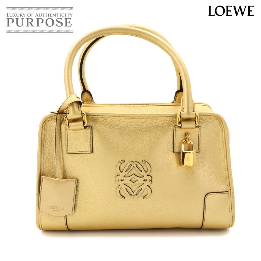 LOEWE（ロエベ） 新品同様 アマソナ 28 ハンド バッグ レザー ゴールド