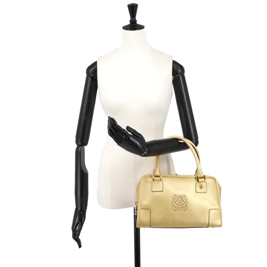LOEWE（ロエベ） 新品同様 アマソナ 28 ハンド バッグ レザー ゴールド 