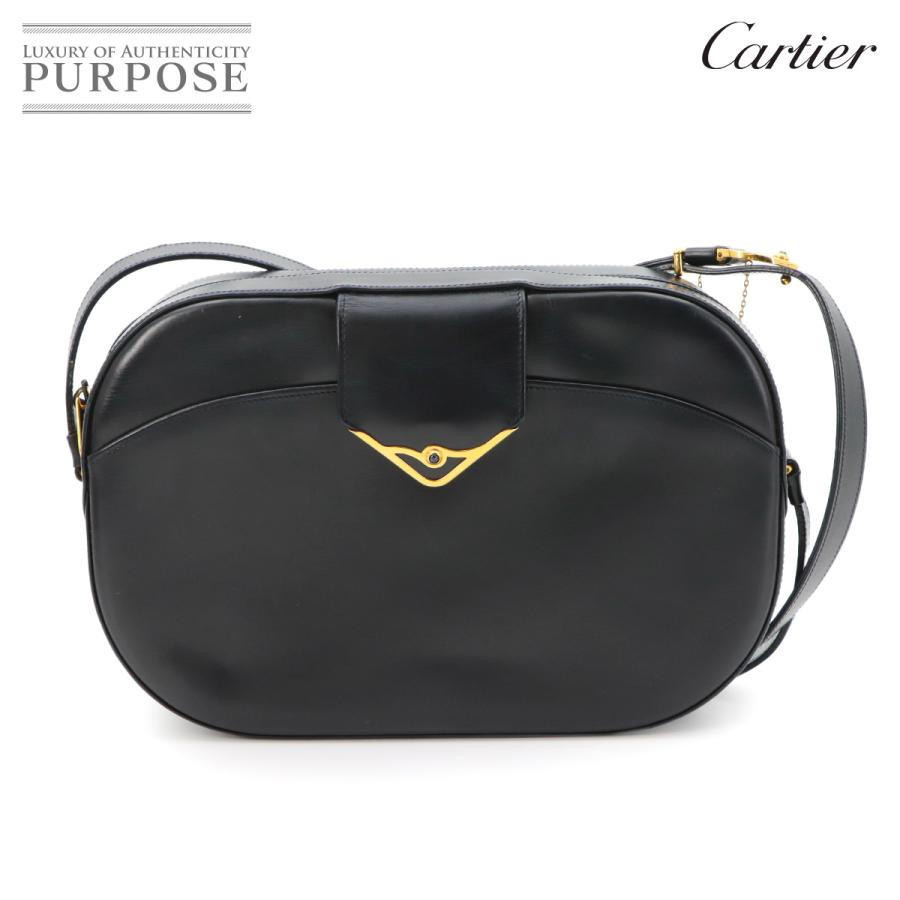 カルティエ　サファイアライン　ゴールドチェーン金具　箱付き　黒金　レディース Cartier（カルティエ） サファイアライン S DE CARTIER ショルダー