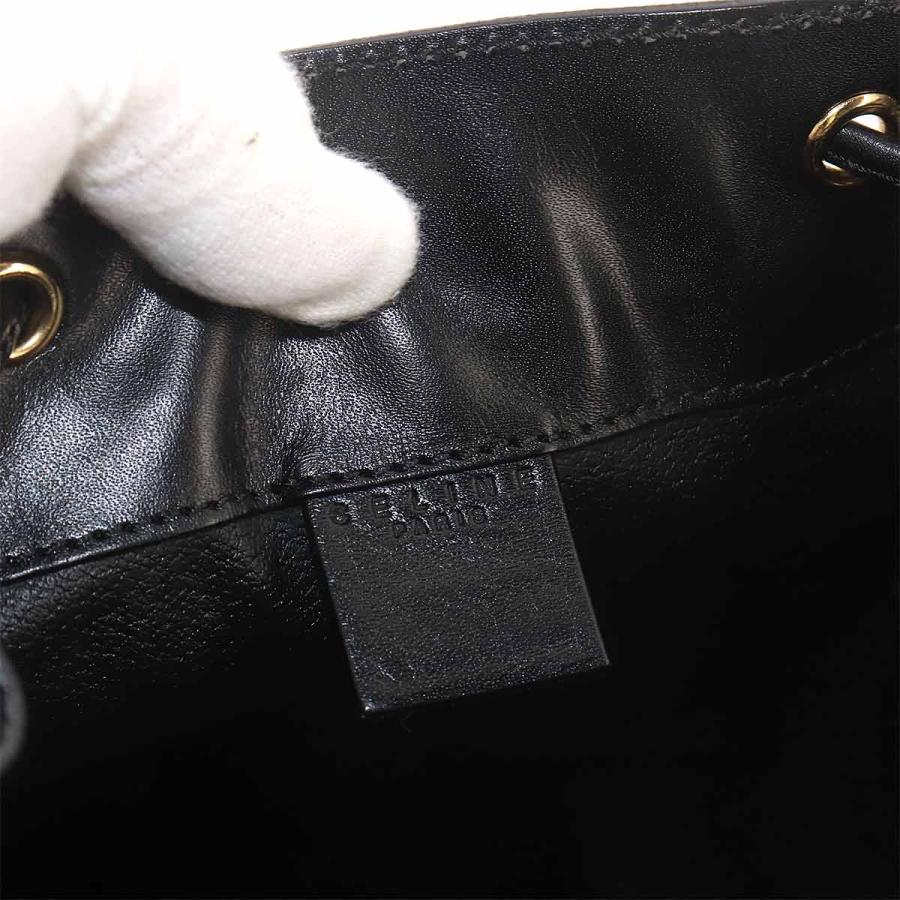 CELINE（セリーヌ） 新品同様 マカダム 巾着 ショルダー バッグ PVC
