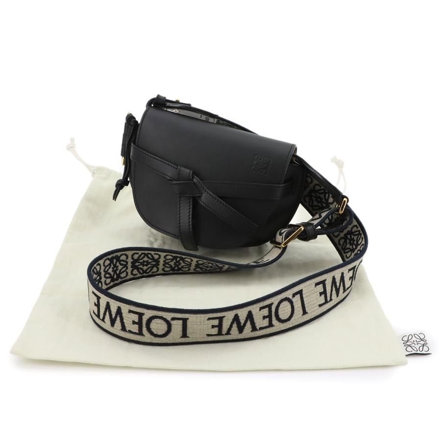 [RIRI] ロエベ LOEWE ゲートバッグ　ミニ　ブラック LOEWE（ロエベ） 新品同様 ゲートデュアル ミニ ショルダー バッグ