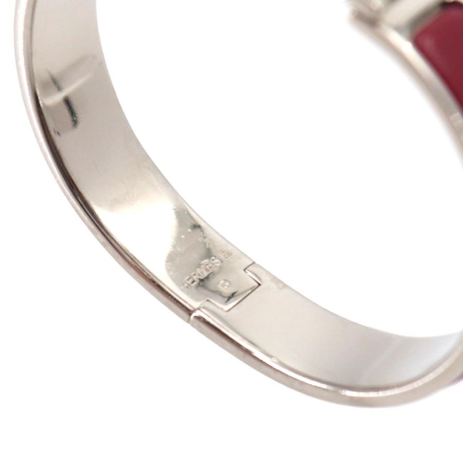 HERMES（エルメス） 美品 クリックH PM バングル レッド シルバー