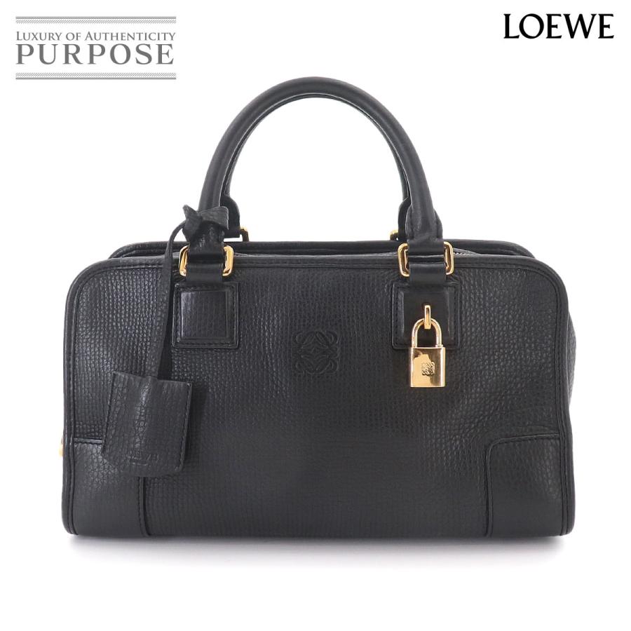 LOEWE（ロエベ） 美品 アマソナ 28 ハンド バッグ レザー ブラック