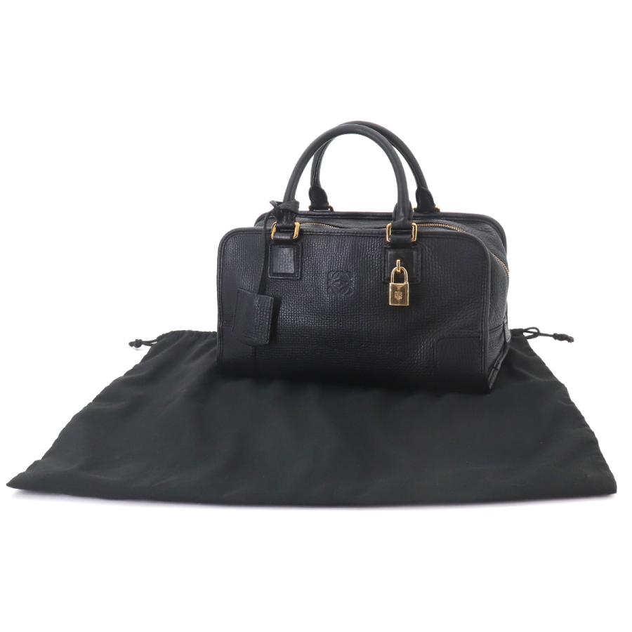 LOEWE（ロエベ） 美品 アマソナ 28 ハンド バッグ レザー ブラック
