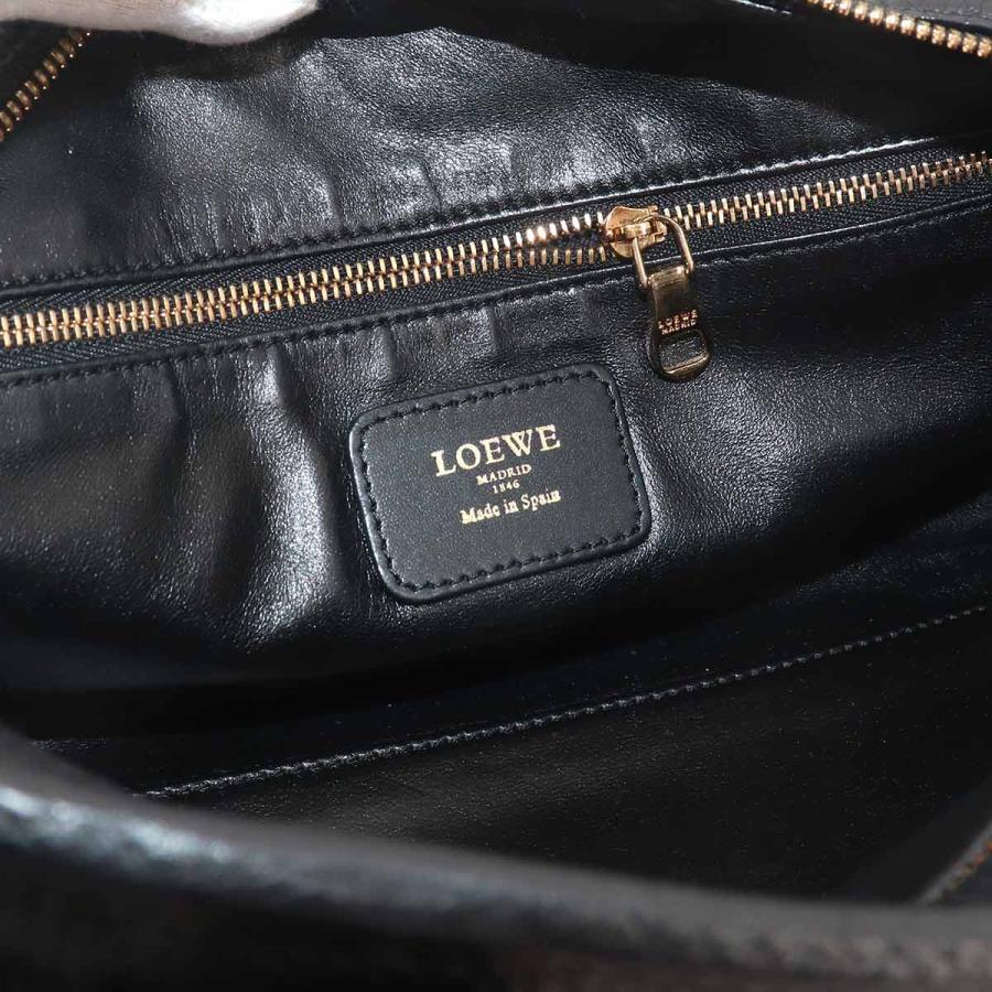 LOEWE（ロエベ） 美品 アマソナ 28 ハンド バッグ レザー ブラック